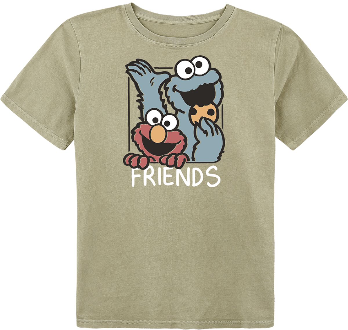 Civic is genoeg Productie Kids - Friends - Elmo - Koekiemonster | Sesame Street T-shirt | Large