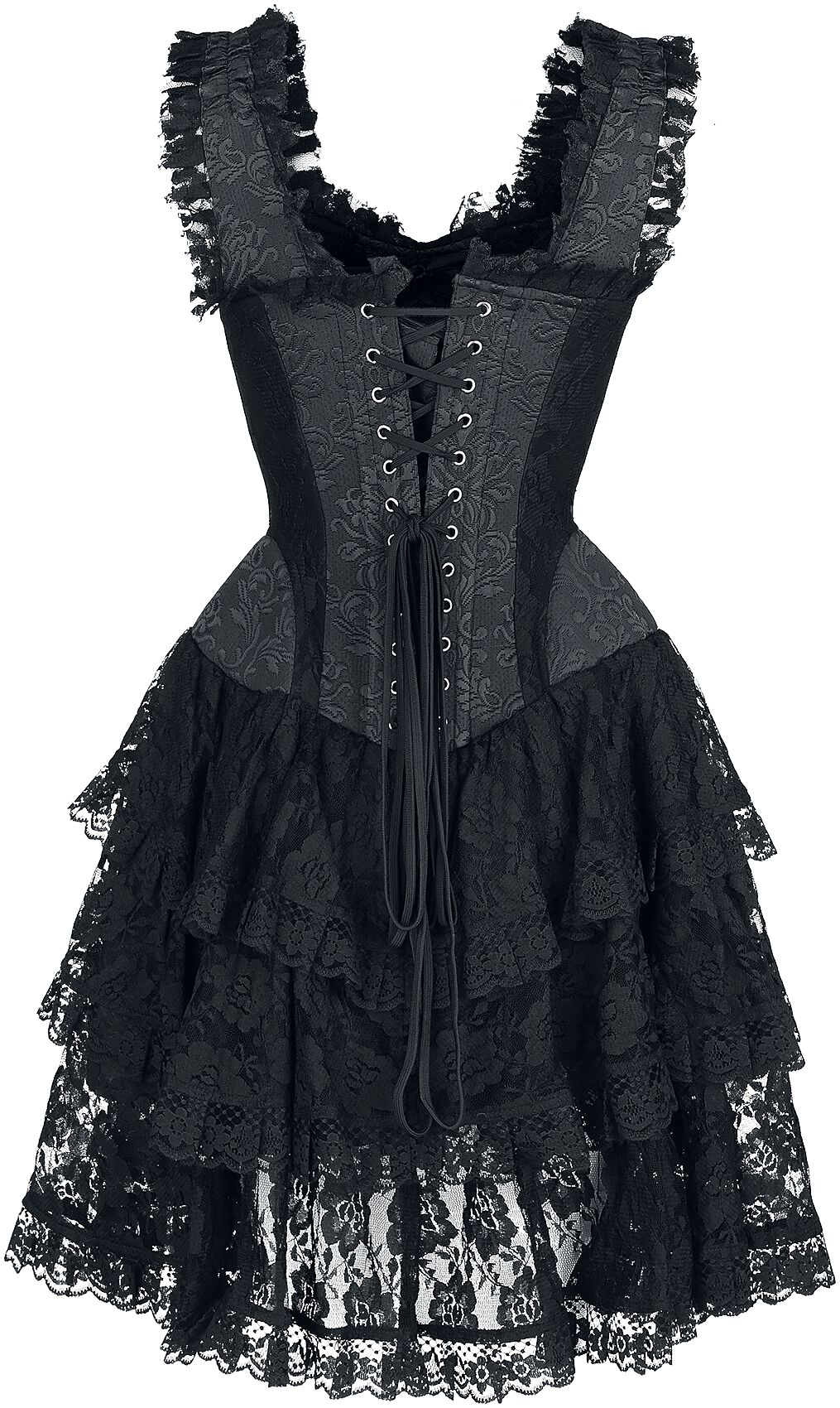 juni Suradam Schilderen Short Corset Dress with Lace | Gothicana by EMP Korte jurk | Large